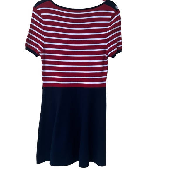 NWT RED Valentino Leopard Intarsia Short-Sleeve Dress, Size Large - Picture 5 of 11